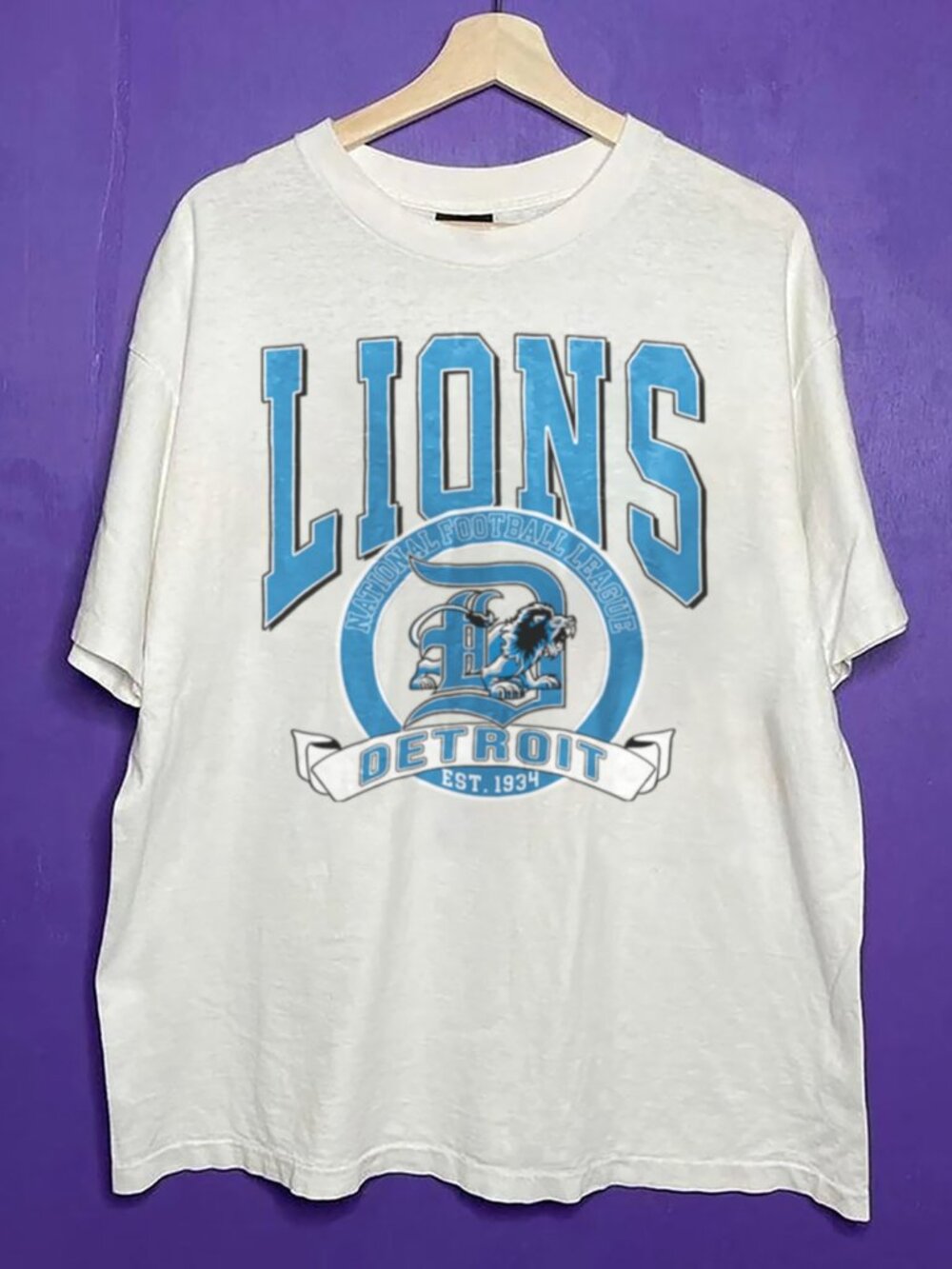 1934 Vintage Detroit Lions Shirt, Retro NFL Detroit Lions Football Unisex Shirt